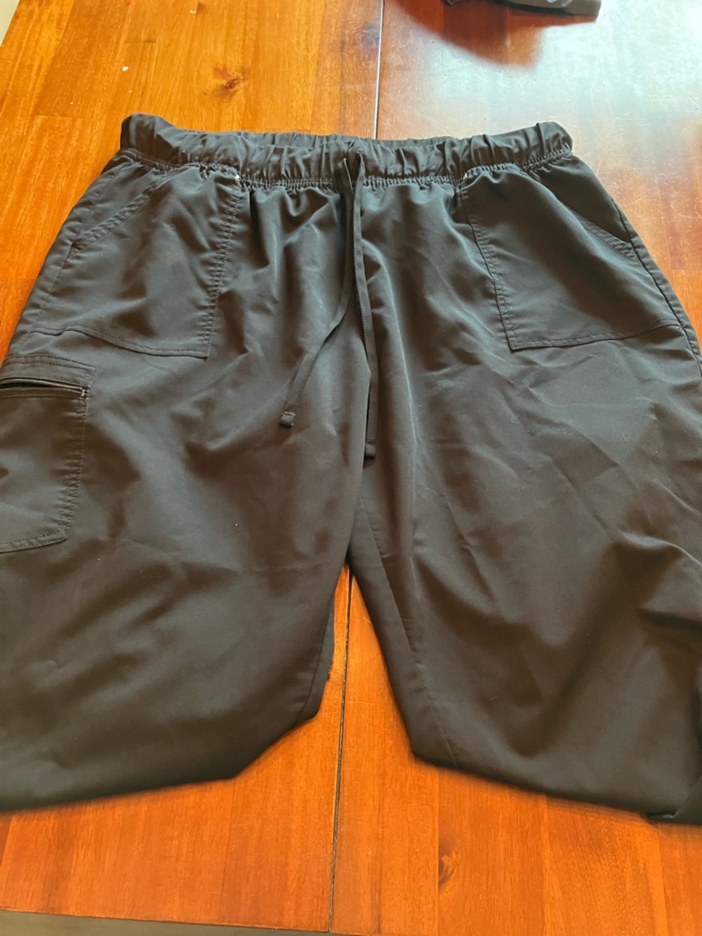 Women's Black Elastic Waist Scrub Pants